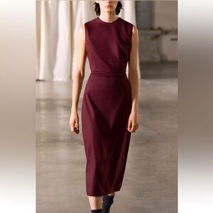 Zara NWT Wool Midi Dress ZW Collection sz M